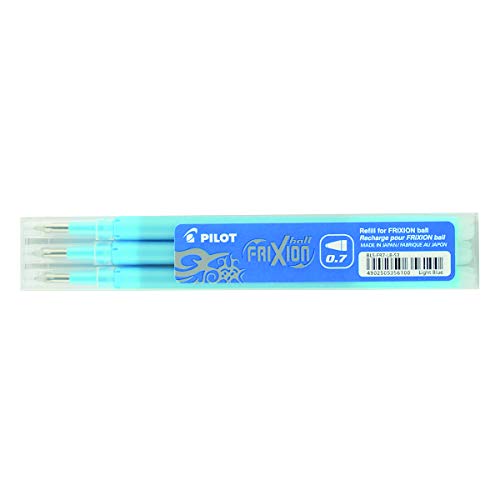 Pilot 75300310 - Recambio para bolígrafos y plumas (set de 3 unidades), azul claro