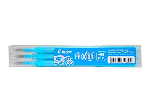 Pilot 75300310 - Recambio para bolígrafos y plumas (set de 3 unidades), azul claro