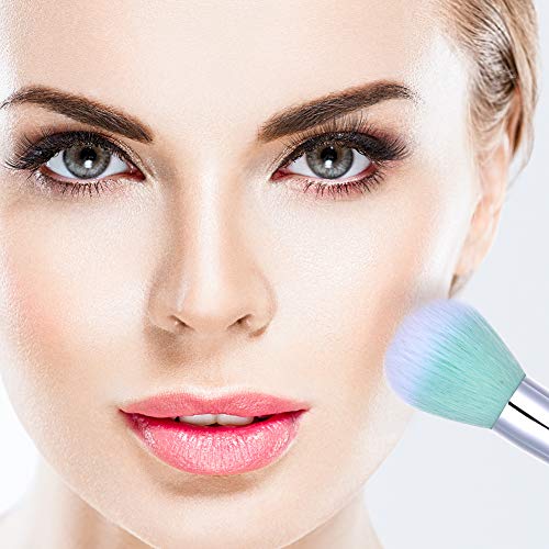 Pinceles de maquillaje esenciales Set-sintético de alta calidad sombra de ojos y de la Fundación y de fusión y Corrector Cepillos-dure más, aplica Mejor Maquillaje y te hacen ver impecable (Incluido m