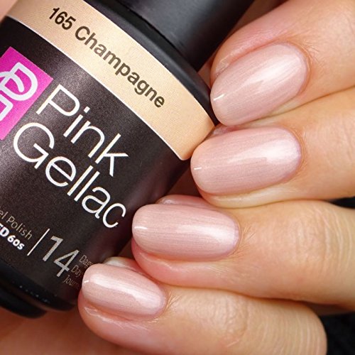 PINK Gellac 165 champagne UV nagellack. profesional Gel Esmalte de uñas Goma Laca para al menos 14 días Perfecto brillante uñas