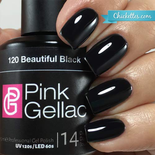 Pink Gellac Beautiful Black Gel Nail Polish by Pink Gellac