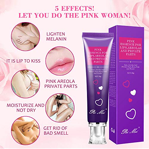 Pink Lips & Nipple Cream, Intimate Pink Privates Parts Bleaching Lightening Pink Cream Whitening Pinkish Repair Gel Moisturizing Cream