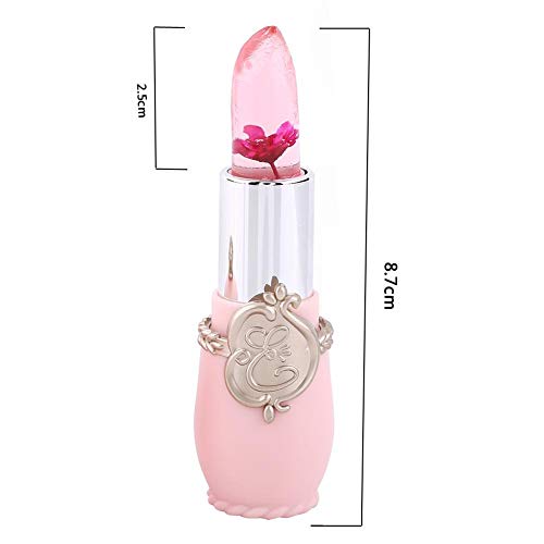 Pintalabio de Moda de larga duración Hidratar el cambio de temperatura Color de la flor Lipstick Lip Gloss Balm