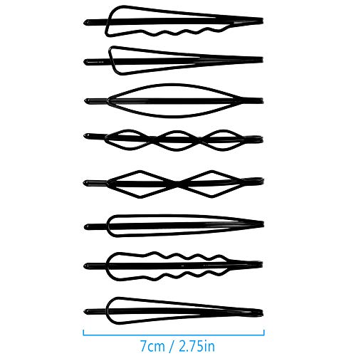 Pinza Para el Cabello 24PCS Pinzas de Pelo Geométricas de Metal,8 Estilos de Horquillas para Niñas y Mujeres
