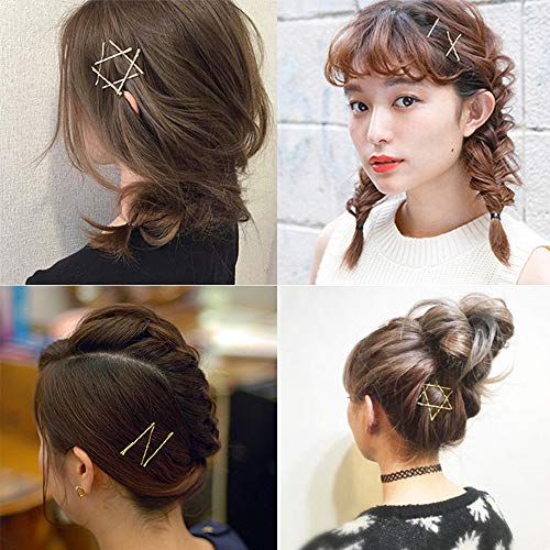 Pinzas para el cabello de alto grado de Bobby Pins Broches de metal Multicolores Juego de horquillas para dama de mujer, negro, dorado, marrón y bronce (96 unidades)