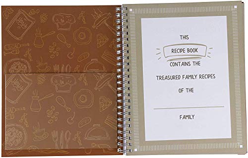 Pipilo Press - Libro de recetas en blanco «Our Family Recipes» (16,5 x 20,8 cm)