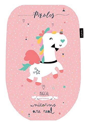 Pirulos 70913204 - Colchoneta grupo 0 microfibra diseño unicornio, color rosa