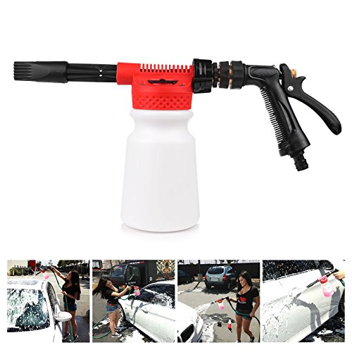 Pistola de espuma y agua de 900 ml para lavado de coche, pistola de espuma, agua y jabón, rociador de champú para coche, furgoneta, motocicleta, vehículo, de la marca Abedoe