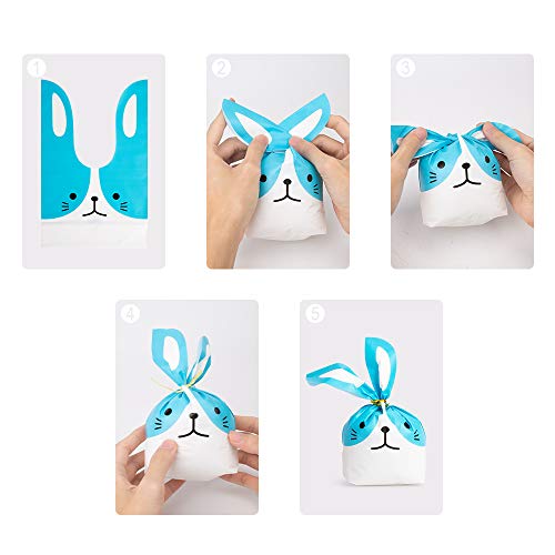 PITAYA Bolsas Regalo Cumpleaños,Bolsas de Dulces de Cumpleaños Sin Olor de Grado Alimenticio, Fiestas, Cumpleaños, Regalos, Bodas (100)