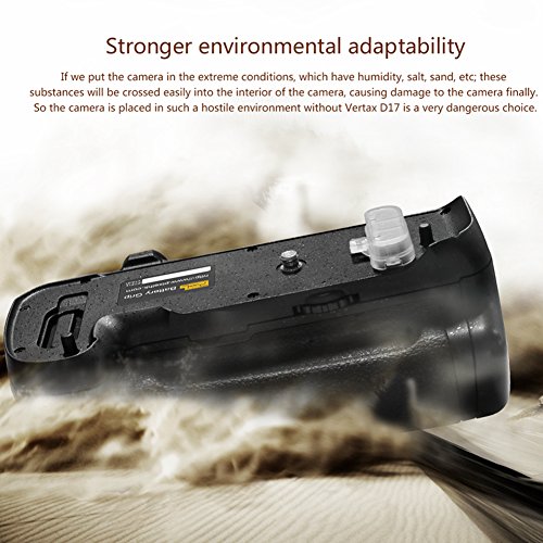 Pixel MB-D17 Empuñadura Batería Grip Power Pack para Nikon D500 Cámara Digital SLR (Reemplazo para Nikon MB-D17)