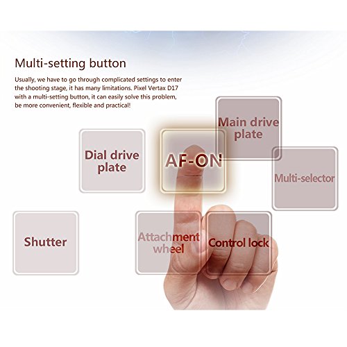 Pixel MB-D17 Empuñadura Batería Grip Power Pack para Nikon D500 Cámara Digital SLR (Reemplazo para Nikon MB-D17)