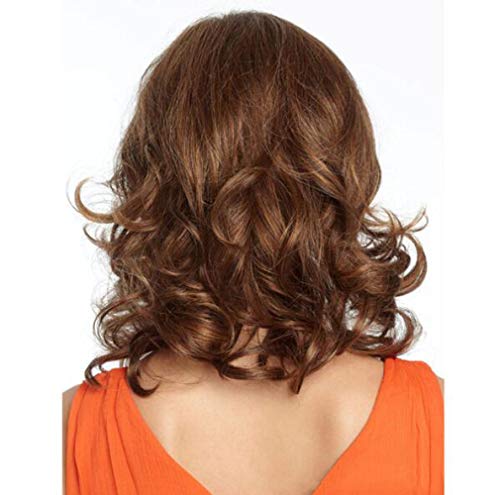 Pixier Pelucas Mujer Media Melena Pelo Natural Pelucas Hair Wigs Cabello Postizo Liso Ondulado Rizado Corto Resistente Al Calor Sintético Suave Estilo De Moda Para Cosplay Fiesta Ha