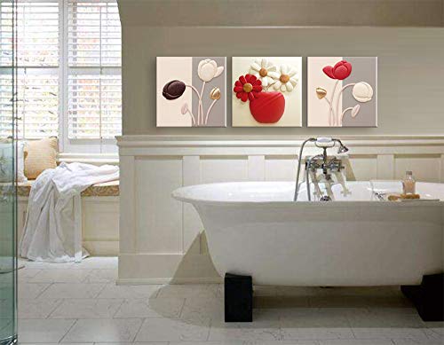 Piy Painting Impresión Cuadro sobre Lienzo Imagen de Tulipanes Elegantes Canvas Print Wall Art Flor de Margarita Representa Amor Puro Decoración para Hogar Sala Regalo Navidad Cumpleaños 3X 30x30cm