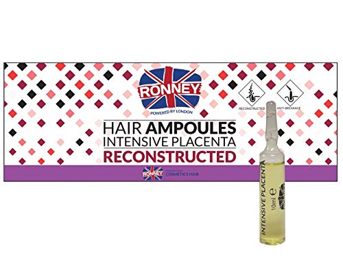 PLACENTA RONNEY - Ampollas para el crecimiento del cabello, tratamiento intensivo de pérdida de cabello, 12 unidades de10ml