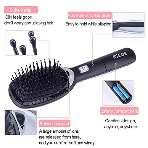 Plancha de Pelo Cepillo Portátil Sin Cable Eléctrico Calentado Enderezar Peine Profesional Herramienta de peluquería