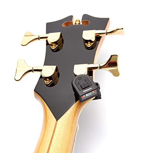 Planet Waves NS Micro Headstock Tuner - Sintonizador Ns de Guitarra con Pantalla Multicolor, Color Negro, Negro