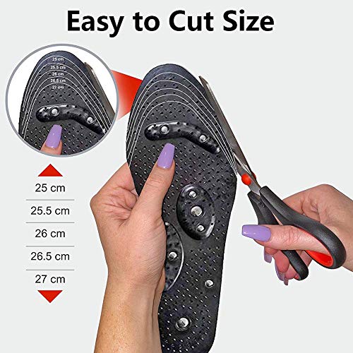 Plantillas De Masaje Magnético, Plantillas Magnéticas Efecto Acupresión Mejorar La Circulación Sanguínea Alivio del Dolor De Reflexología para Trabajo, Deportes, Caminar,M