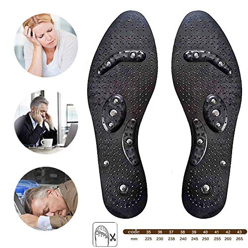 Plantillas De Masaje Magnético, Plantillas Magnéticas Efecto Acupresión Mejorar La Circulación Sanguínea Alivio del Dolor De Reflexología para Trabajo, Deportes, Caminar,M