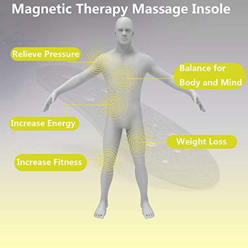 Plantillas Magnéticas De Masaje, Plantillas De Masaje Magnético Relajar Los Músculos Absorción De Impactos Mejorar La Circulación Sanguínea para Hombres Mujeres (35-46),Blue S*3pairs