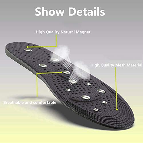 Plantillas Magnéticas De Masaje, Plantillas De Masaje Magnético Relajar Los Músculos Absorción De Impactos Mejorar La Circulación Sanguínea para Hombres Mujeres (35-46),Blue S*3pairs