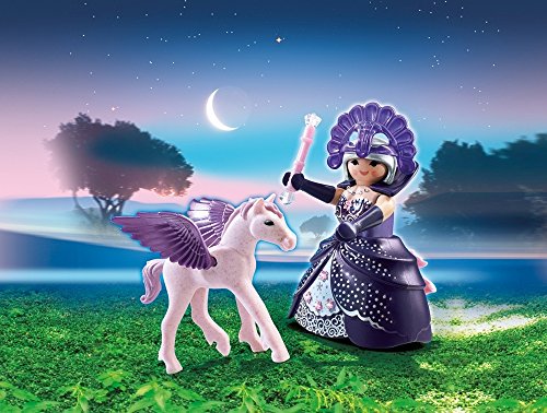 PLAYMOBIL Huevos- Queen Moonbeam with Baby Pegasus Figura con Accesorios, Multicolor (6837)