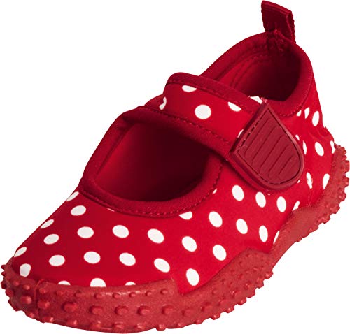 Playshoes Zapatillas de Playa con protección UV Puntos, Zapatos de Agua para Niñas, Rojo (Rot 8), 20/21 EU