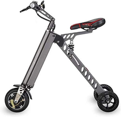 Plegado del Coche eléctrico Bicicleta eléctrica LHT Equilibrio del Coche de batería portátil Vespa vehículo Que transportaba a Metro, Color: Azul (Color : Grey)