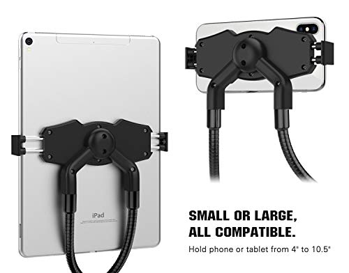 PLEIONE - Soporte para smartphone o tablet para todos los modelos y tamaños, soporte flexible para teléfono móvil, con cierre magnético y giratorio 360 grados