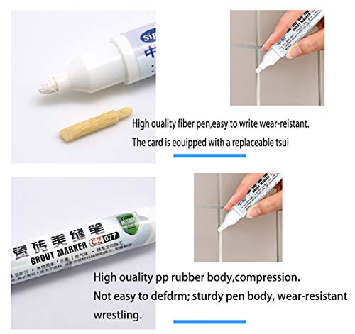 Pluma de lechada blanca / amarilla / gris clara para moldear y restaurar la lechada de azulejos en baños y cocinas