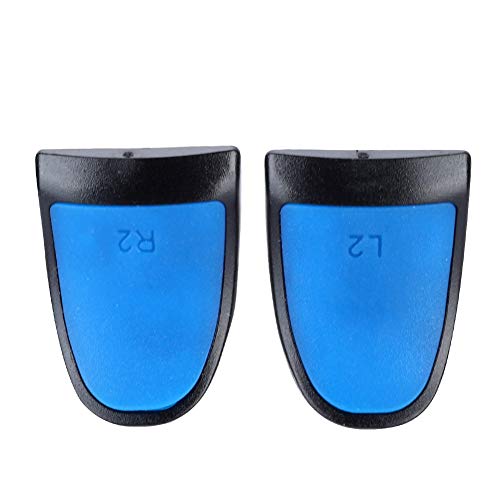 Plyisty Extensores de gatillo, L2 R2 Controlador Extensores de Botones Botón de extensión Empuñaduras extendidas de Tacto Suave, para PS4(Azul)