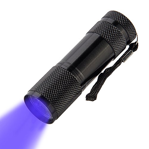 Pocketman 9 LED Ultra Violeta LED Linterna/Blacklight, Linterna UV LED, 395nm, Pet Detector de orina y manchas, encontrar manchas en la ropa, alfombras o alfombras