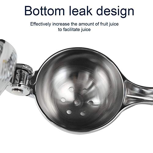 POHOVE Limón Exprimidor, Acero Inoxidable con Silicona Manillas Manual Exprimidor, para Hacer Zumos Naranjas, Grande Limones & Limas - Amarillo, Free Size