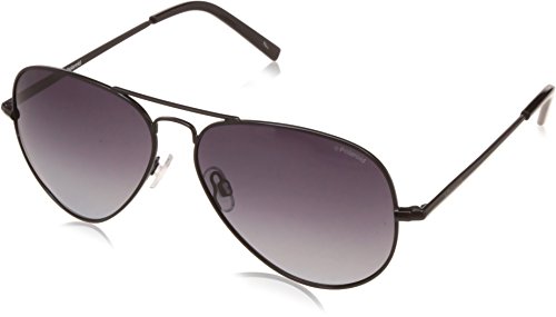 Polaroid PLD 1017/S WJ 003 Gafas de sol, Negro (Matt Black/Grey Sf Pz), 58 Unisex Adulto