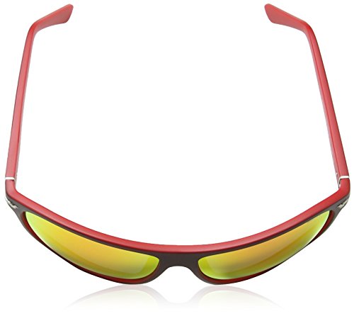 Police Moxie 1 Gafas de sol, MATT BURGUNDY & RED FRAME/RED MIRROR LENS, 64 para Hombre