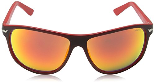 Police Moxie 1 Gafas de sol, MATT BURGUNDY & RED FRAME/RED MIRROR LENS, 64 para Hombre