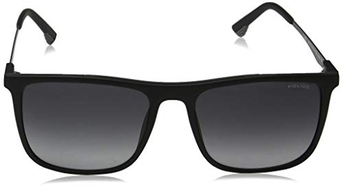 Police VIBE 1 Gafas de sol, Negro (Semi Matte Black/Black), 55.0 para Hombre