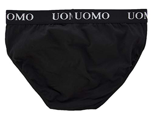 Poligono Calzoncillos Slips Hombre, Ropa Interior Masculina de Algodón Transpirable, Slips de Buena Elasticidad, Paquete de 6, Multicolor, 2 Negros, 2 Azules, 2 Grises, XXXXX-Large