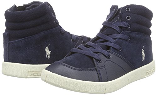 Polo Ralph Lauren Talcott hi Zip, Zapatillas Altas Niños^Niñas, Azul-Blau (Navy Suede/Smooth), 29 EU