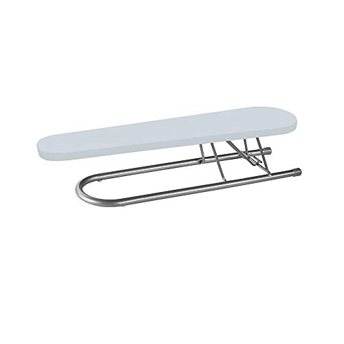 Polti Top Tabla para Planchar, Superficie de Trabajo XL y Ruedas para Transporte, Acero Inoxidable, Gris, 48.50 cm x 9.50 cm x 1.69 metros