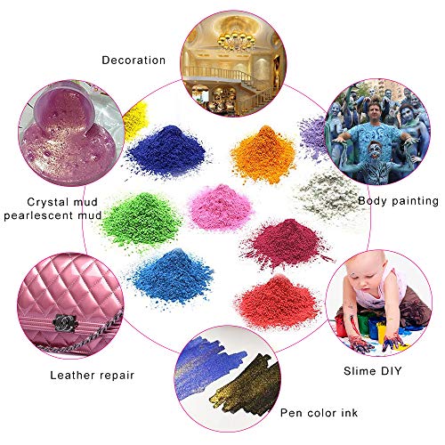 Polvo de mica, pigmento de resina epoxi de 60 colores, tinte de jabón, pigmentos naturales para hacer jabón, velas, sombras de ojos cosméticos, decoración de uñas con cuchara