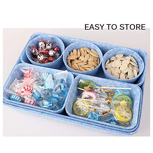 PopHMN Separadores de cajones, organizador de almacenamiento de cajones de fieltro 8 en 1 para maquillaje, utensilios de cocina, herramienta, refrigerio, olla pequeña, material de oficina (Gris)