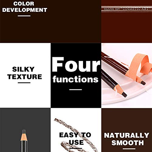 portátil impermeable lápiz de cejas para microblading Peel Off cuerda de tracción (3 piezas Marrón, Marrón oscuro, Marrón claro)