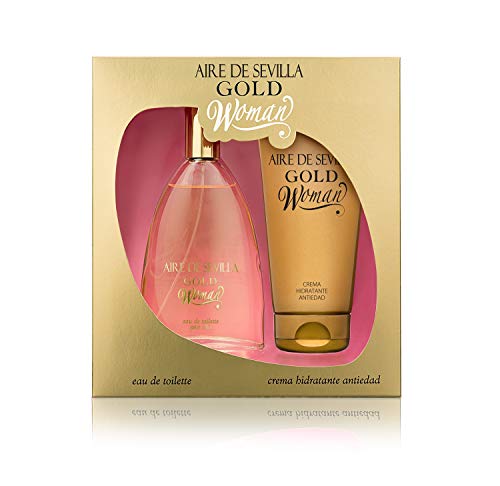POSSEIDON Set Perfume Mujer Aire de Sevilla Gold - Eau de Toilette y Crema Hidratante Antiedad (15119)