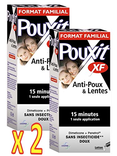 Pouxit XF - Tratamiento antipiojos, eficaz y rápido (lote de 2 unidades x 200 ml)