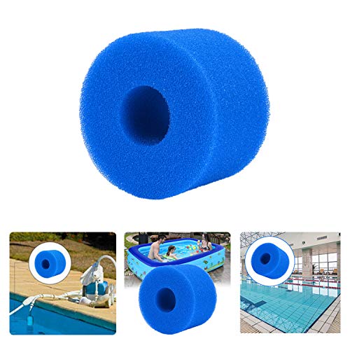 Poweka Esponja de Espuma de Filtro de Piscina de Repuesto para Intex Tipo S1, Filtro de Cartucho de Esponja Reutilizable y Lavable para Piscina Jacuzzi SPA (5 Piezas)