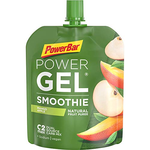 Powerbar PowerGel Smoothie Puré de Frutas Energética Vegan y Sin Gluten Sabor Mango y Manzana - 16 Unidades