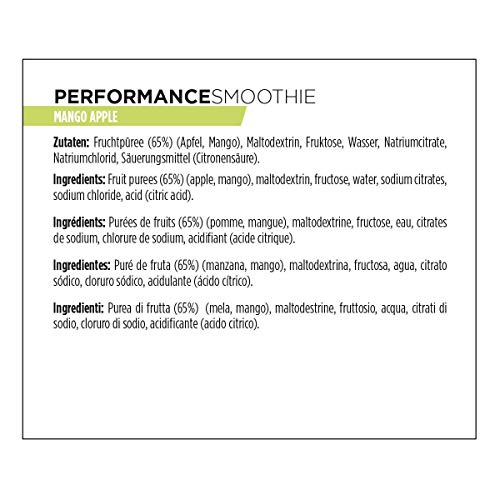 Powerbar PowerGel Smoothie Puré de Frutas Energética Vegan y Sin Gluten Sabor Mango y Manzana - 16 Unidades