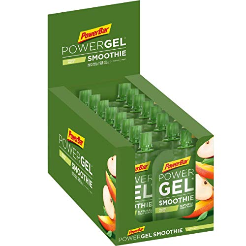 Powerbar PowerGel Smoothie Puré de Frutas Energética Vegan y Sin Gluten Sabor Mango y Manzana - 16 Unidades