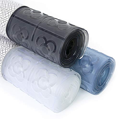 PracticDomus Tatay Alfombra Antideslizante para Ducha o Bañera, Diseño BCN. Cestillo Baobab de Regalo. 96 x 36 cm. Antracita