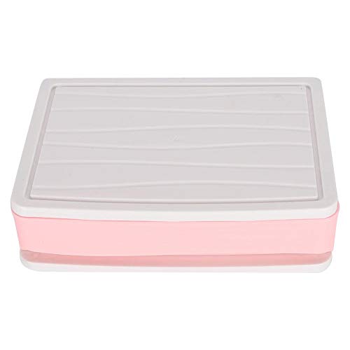 Práctico organizador de cosméticos, con asa, soporte de cosméticos de estilo de cajón simple, ecológico para regalos de vacaciones(Small pink (1st floor))